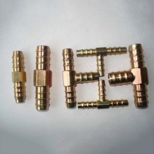 zinc plated steel barbed hose connectors